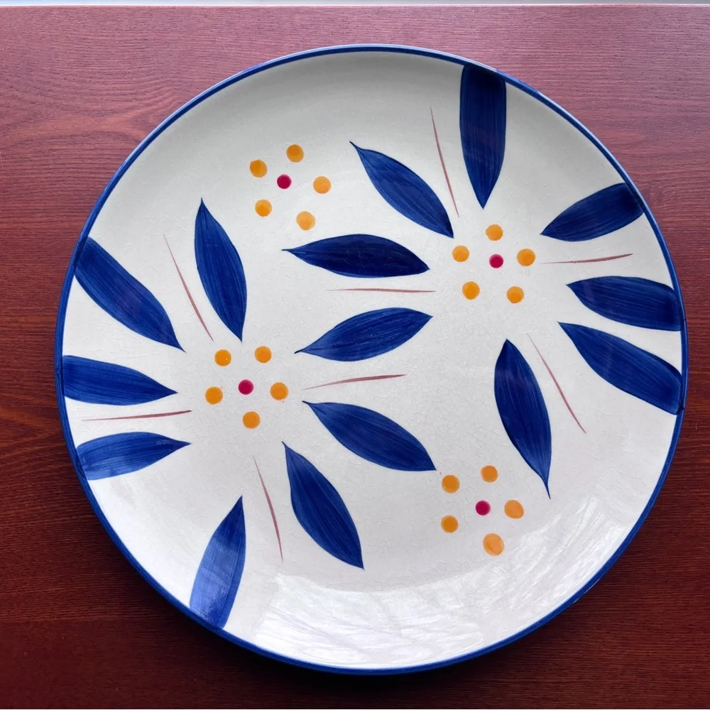 Old World Plates TempTations by Tara Blue Set of four Vintage